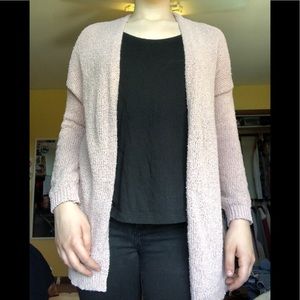 pink cardigan